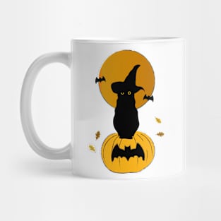 Black Cat for Halloween Mug